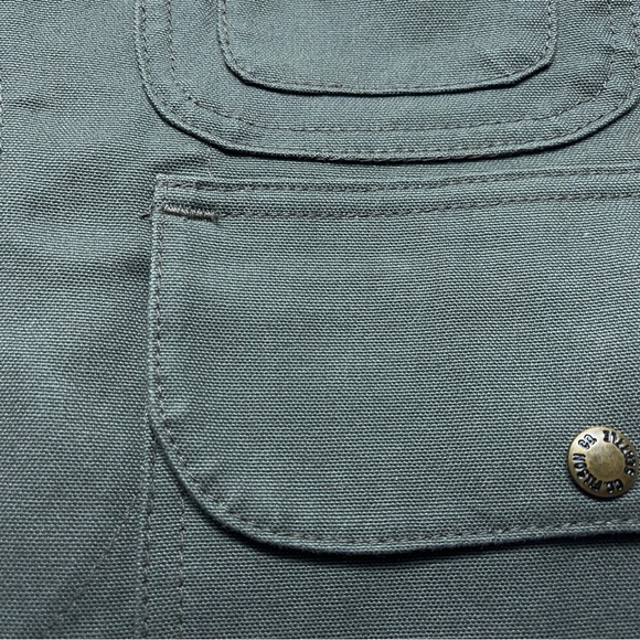 C.C. Filson Canvas Vest Mens Size Medium Olive Green Hunting Fishing Cargo USA - Picture 7 of 15